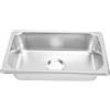 Yctze Lavello quadrato per in acciaio inox 304, lavello cucina a vasca singola o sottopiano, foro di scarico 40 mm, per yacht, barche, per lavare frutta o lavare a