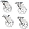 SOTECH Set di 4 ruote per mobili dal design decorativo Ruote RAPID-Ø 75 mm trasparenti, portata 35 Kg, altezza 97 mm