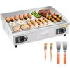 VEVOR Piastra per BBQ Elettrica Commerciale 655 x 400 mm 4000 W, Temperatura Regolabile, Griglia Piatta da Banco per Cottura BBQ Carne, Griglia da Banco con Accessori per Bistecche, Senza Spina