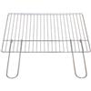 Ompagrill Griglia Barbecue in Tondino con Manici Richiudibili Acciaio Cromato 56x40 cm