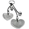 Vestopazzo Portachiavi con cuori. Realizzato a mano in alluminio 100% riciclato. Nickel tested AL06007