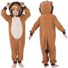 Wizland Kids Lion Onesie Set di costumi,Leo Jumpsuit con coda,Animal Costume Outfit per ragazzi e ragazze unisex L 8-10