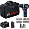 Bosch Professional 12V System Trapano-avvitatore a batteria GSR 12V-32 (Advanced KickBack Control, motore brushless, incl. 2.0 Ah, GAL 12V-20, acc., inserto P&C, borsa portautensili)