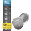 ABSINA 5x Batteria CR1620 3V a bottone - batteria 1620 anti-perdita & lunga durata - Pila CR1620 per chiavi auto, orologio e altro - CR 1620 batteria 3V, batteria telecomando auto