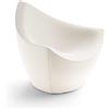 Poltrona da Esterno di Design Vela by Plust 102x88 h82- In Resina, Ergonomica e Comoda, WHITE LIGHT