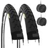 ECOVELO' 2 COPERTONI 26 X 1 1/2 (40-584) + CAMERE PNEUMATICI GOMMA PER BICI BICICLETTA VINTAGE OLANDA STRADALE 26" CITY BIKE