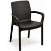 Ipae Progarden Poltrona Regina Antracite Linea Rattan di Ipae Prograden