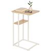 Relaxdays Tavolino, Ripiani Grande e Piccolo, HLP 60x40x30 cm, per Divano e Letto, Metallo e MDF