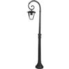 V-TAC Lanterna da Giardino Illuminazone per Esterni Ip44 Alu Stand per Terrazza Lampada da Terra Nero