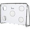 Porta da calcio per bambini e adulti con rete in pe, in metallo e oxford, bianco e nero, 240x88x171.5cm