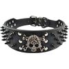 haoyueer Collare per cani con borchie a spillo, larghezza 5 cm, elegante collare per cani di taglia media e grande Pitbull e Labrador, Boxer Rottweiler, pastore tedesco