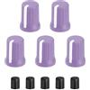 QUARKZMAN 5Pcs Manopole Per Potenziometro, Sostituzione Manopola Di Controllo In Gomma Per Potenziometro A D Per DJ Controller Mixer Console Encoder Altoparlante (Viola Bianco)