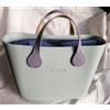 O bag Borsa Nuova Originale O bag - Col. ACQUA CHIARA Int. BLU Manici VIOLA