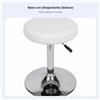 Sgabello Rotondo Girevole Multiuso Seduta Regolabile Ergonomico per Bar,