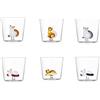 Ichendorf Tabby Cat Set 6 tumbler acqua, decori assortiti