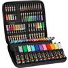 POSCA uni-ball 186808 - POSCA Marker Case con 60 pennarelli acrilici, adatti a molte superfici, punte e colori diversi