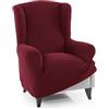 FAVERTI® Fodera super elastica per poltrona, 1 posto da 70 a 100 cm, modello NOVELE | Bordeaux | Protezione di qualità in tessuto jacquard al tatto cotone | Protezione per poltrona paraorecchie