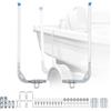 VEVOR Guide Regolabili per Rimorchi per Barche, Pali Guida Alti da 775 mm a 1205 mm, 2 Guide per Rimorchi in Acciaio ad Alta Durezza, Pali Guida Regolabili con Tubi in PVC, per Barche da Sci