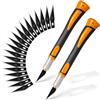 FOSHIO 2 Pezzi Taglierino Precisione Cutter Di Precisione Coltello Scalpello Set Crafting con 20 pz Lame di Ricambio e Cap protettivo, Cutter Knife Professional, Arancione