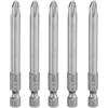QUARKZMAN 5Pz #3 Punte Cacciavite Phillips PH3 1/4 Gambo Esagonale 3 (75mm) Lungo Acciaio S2 Magnetiche Inserti per Avvitatore per Cacciavite Elettrico Punte Trapano 0.236 (6mm) Asta