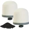 HUINING 2PCS guscio di noce di cocco filtro per l'acqua a cupola in ceramica a carbone attivo per unità di prefiltrazione dell'acqua 0,15-0,5 micron filtro