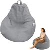 Yuragim Sacco Seduto Grigio Chiaro Copertura 100x120 cm Senza Riempimento Poltrona Sacco per Adulti e Bambini con Cerniera Fodera Pouf Moderna per Camera da Letto, Soggiorno, Ufficio, Riporre Peluche