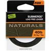Fox Naturals Submerge Leader 40 lb 18,1 kg - 10 m, materiale per la pesca alla carpa