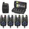 Hirisi Tackle Set di segnalatori di abboccamento per carpa con telecomando wireless, 6 colori regolabili, sensibilità, volume e tono, lanyard incluso (FBA-S4-4)