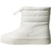 Calvin Klein Donna Stivali Mezza Gamba Snowboot Nylon Mix con Plateau, Bianco (Lily White), 37