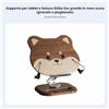 Leggio a Forma di Shiba Inu Regol'abile e Girevole Leggio Pieghevole Mani