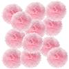 PATIKIL 20cm Pompon Carta Velina, 12Pz Fiori di Carta Pom Poms Decorativi Colorati per Matrimoni Addio Nubilato Compleanno Decorazioni Sfondo, Rosa