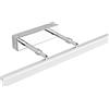 Klighten Lampada per Specchio LED Bagno, 180° Regolabile Lampada da Specchio per Armadio Specchio Applique da Interno Bagno 50CM 12W 780LM Bianco Freddo 6000K Finitura Cromo