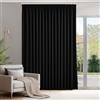 Deconovo Tende Oscuranti per Interni con Fettuccia, Termiche Isolanti - 3 Modi di Montaggio, per Camera da Letto e Soggiorno, 1 Pannelli 280x245 cm, Nero, Certificato OEKO-TEX