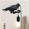 TONGNIDA Applique Gotica a Forma di Corvo, Realizzata in Resina, Ideale Come Lampada Decorativa Per Camera da Letto e Soggiorno (Nera, a Sinistra)