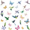 ZEMINRI 59 Pezzi Adesivi Murali Impermeabile Adesivi Murali Cameretta Bambini Riutilizzabile Autoadesivo Uccelli Farfalle Decorative Stickers Aesthetic Vetrofanie per Finestre per Ufficio Casa
