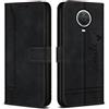 Bravoday Cover per Nokia G10 / Nokia G20 / Nokia G30, Flip Custodia in Pelle PU Portafoglio Custodia per Nokia G10 / Nokia G20 / Nokia G30, con Slot per Schede, Nero
