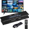 GKRONG HDMI Quad MultiViewer 16x1, Switcher senza soluzione di continuità 16 in 1 Out con telecomando IR, supporto 1080p e 8 modalità di visualizzazione