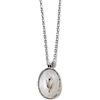 IMINI Delicata collana con ciondolo a forma di tulipano, per donne e ragazze, in argento Sterling 925, stile vintage, con filigrana regolabile, ipoallergenica, elegante scatola di compleanno, Argento