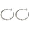 Vestopazzo orecchini c hoop corteccia. Anelle aperte realizzate a mano placcate in argento.Nickel tested.MI3106