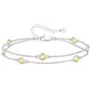 LOUISA SECRET Bracciale Donna,Festa della Mamma Argento 925 Zirconi Oro Bracciali Regolabili Compleanno Regalo di San Valentino per Lei