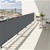 SUNNY GUARD Frangivisto Balcone 70x300cm Protezione Privacy,Protezione UV,Antivento e Impermeabile Copri Ringhiera Balcone per Giardino terrazza con Fascetta,Antracite Scuro
