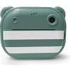 ZAZU Fotocamera digitale istantanea per bambini, foto ad alta risoluzione da 48 MP, display a colori da 2, video Full HD 1080P, stampa termica senza inchiostro, batteria ricaricabile, con 2 rulli di