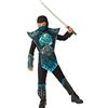Rubie's Rubies Costume Blue Dragon Ninja per ragazzi, Tuta con cappuccio, Oficiale Rubies per Carniveale, Halloween, Natale e cumpleanni