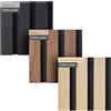 Paauzoeng Paauzoeng Set di 2 Pannelli Fonoassorbenti Legno Autoadesivi, Pannelli Fonoassorbenti Decorativi 3D per Pareti, Effetto Legno Design Moderno, 100x52x1,9 cm (3 Campioni Colore)
