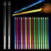 HOSPAOP Bacchette per batteria 5A LED luminose ricaricabili, bacchette per batteria con luci fantastiche in materiale polimerico PC per set di batteria, perfette per percussioni e strumenti musicali, 15