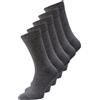 JACK & JONES JENS SOCKS 5 PACK NOOS DARK GREY MEL Calze