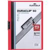 Durable Cartellina con clip Durable DURACLIP A4 - dorso 6 mm - capacità 60 fogli rosso - 220903