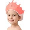 MOSIERRY Cuffia da doccia per bambini, per lavare i capelli, per bambini, motivo: corona rosa