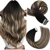 Moresoo Extension Biadesive Capelli Veri Shatush #1B/3/27 55cm 50g 20pz
