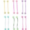 Lynqvor 12 palline in acrilico per bambini in Acrilico per Bambine, Decorati con Sfere Colorate e Farfalle, Ideali per Acconciature Varie come Code, Trecce e Chignon